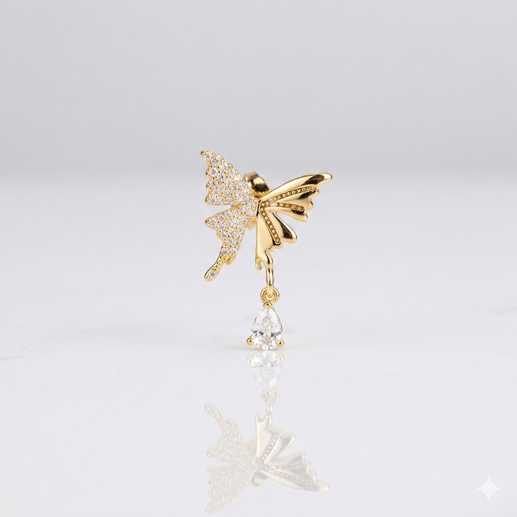 Mona Loba Fluid Butterfly Edit zarif kelebek küpe detay