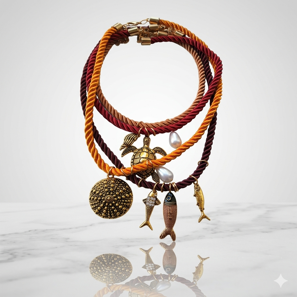 Mona Loba Coastal Harmony Choker bohem deniz kolyesi detay